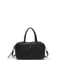 Madison Minimalist East West Doctor Bag Black Pebbled Leather Crossbody