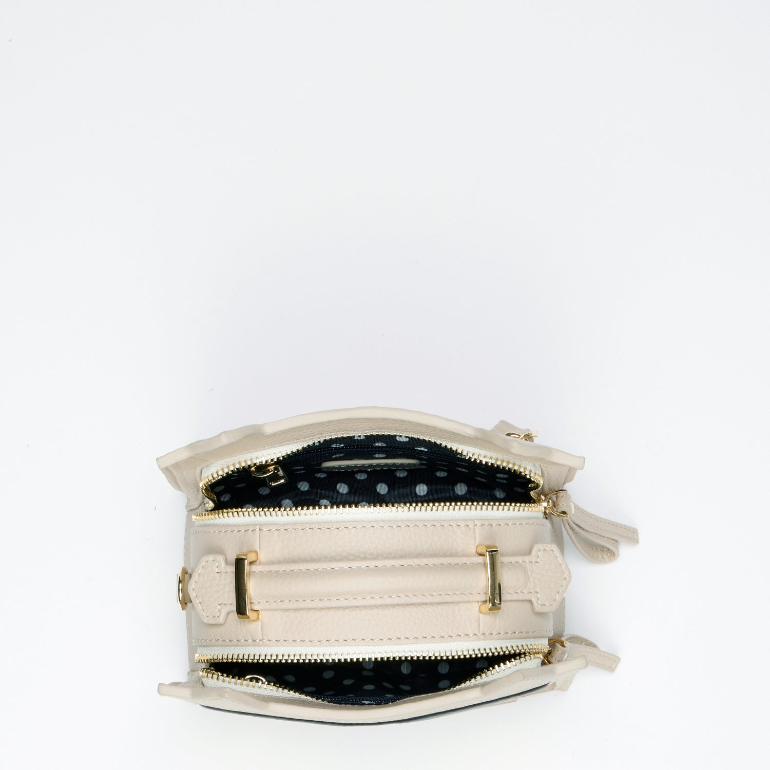 The Cat Leather Cat Crossbody Bag Light Beige Cream