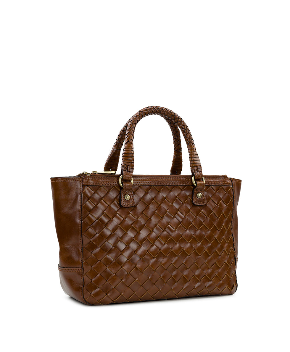Cortona Tote - Discovery Collection — Vintage Distressed Woven Leather