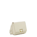 Leather Saddle Bag Off White Crossbody Purse Cream Women's Handbag