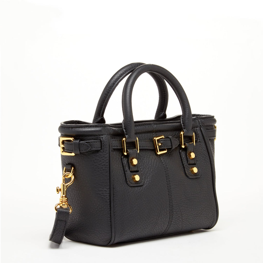 Top Handle Leather Satchel Bag Black Purse Crossbody Bag for Women