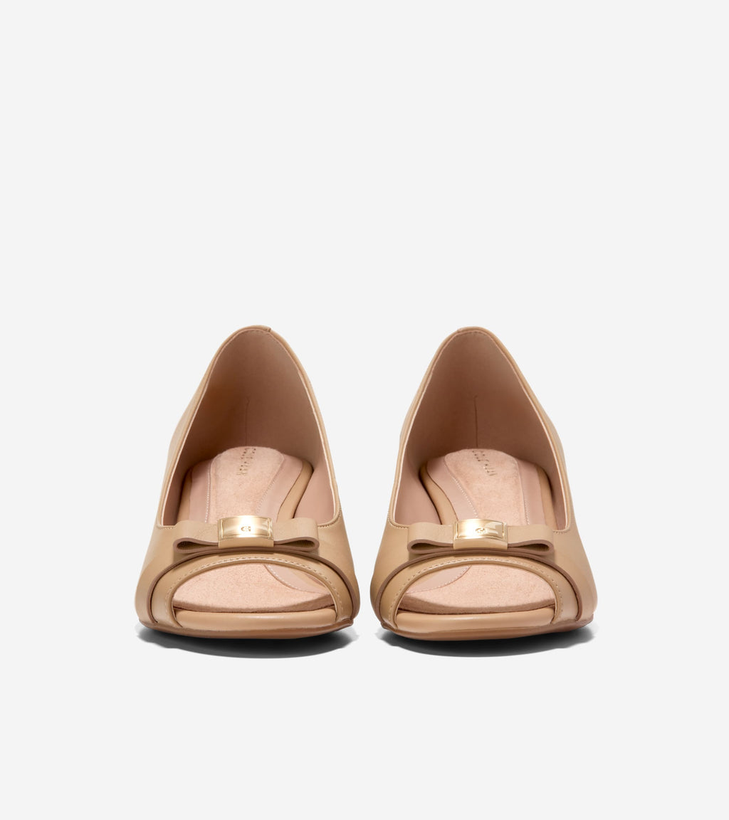 Women's Go-To Malta Peep Toe Bow Wedges