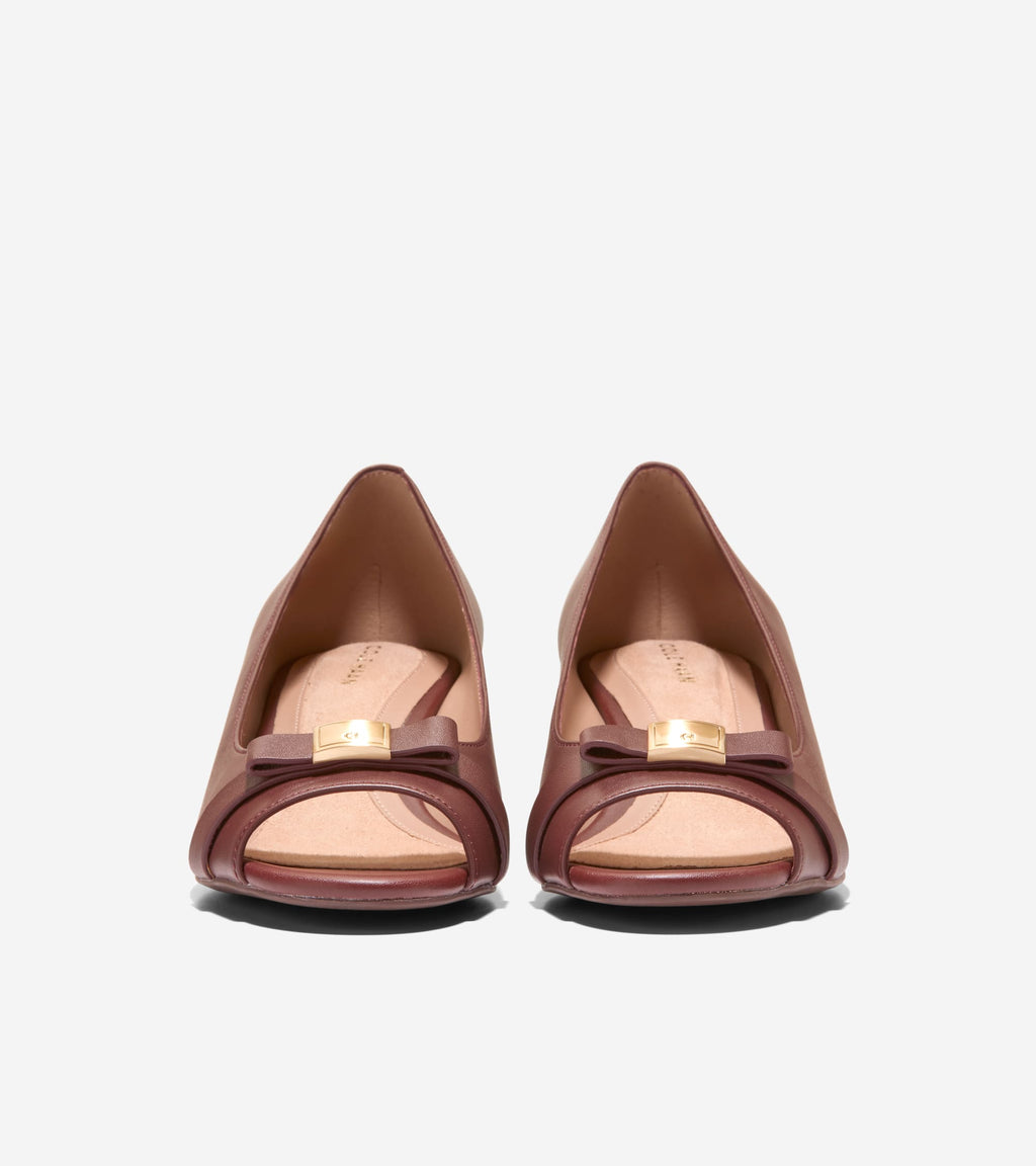 Women's Go-To Malta Peep Toe Bow Wedges