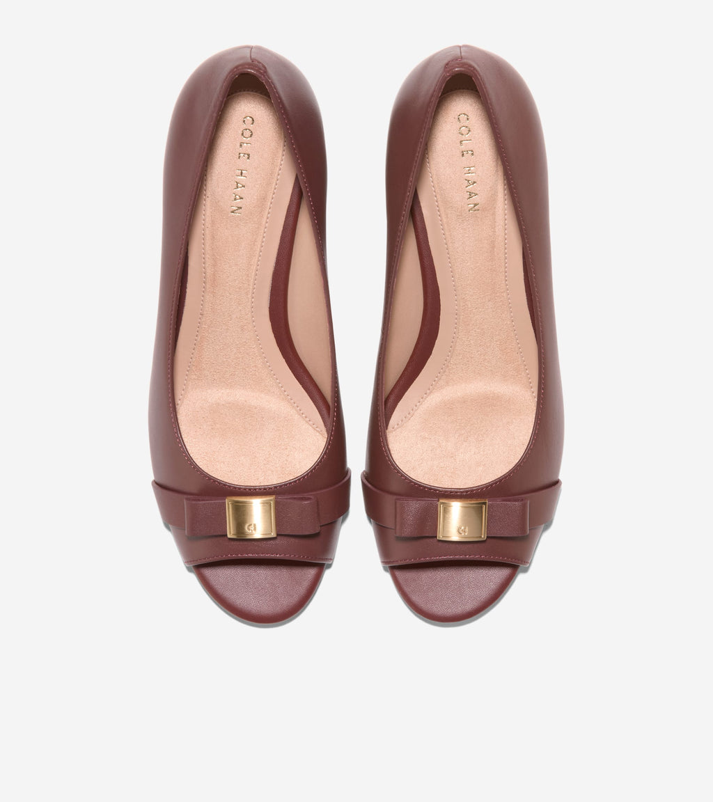 Women's Go-To Malta Peep Toe Bow Wedges