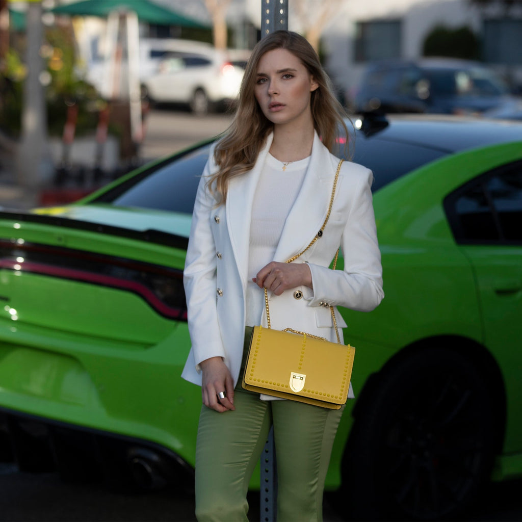 Yellow Leather Purse