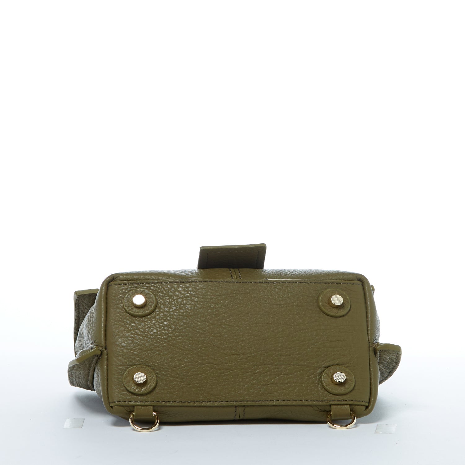 Leather Backpack for Women Convertible Crossbody Bag Olive Green Purse