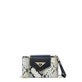Mini Crossbody Bag Small Leather Snakeskin Black Purse Wristlet Women's Handbag