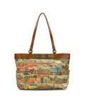 Ria Tote - Patina Coated Linen Canvas - Postcards From Paris