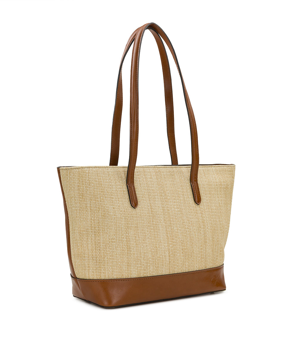 Verzi Tote with Scarf - European Natural Fine Weave