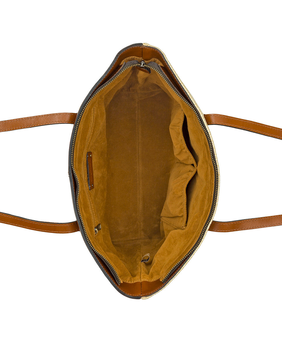 Verzi Tote with Scarf - European Natural Fine Weave