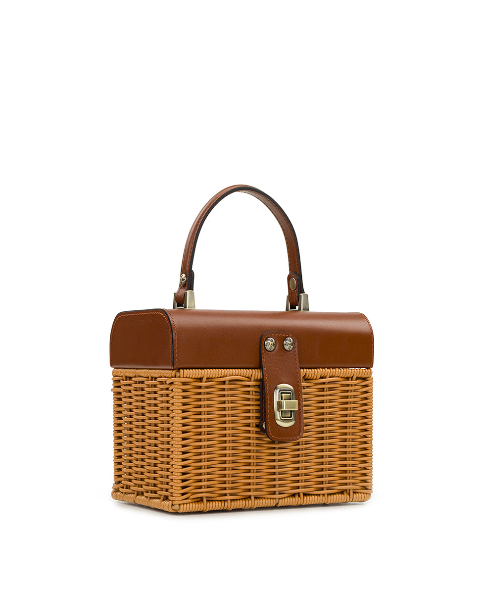 Vienne Basket Top Handle with Scarf - Spring Wicker