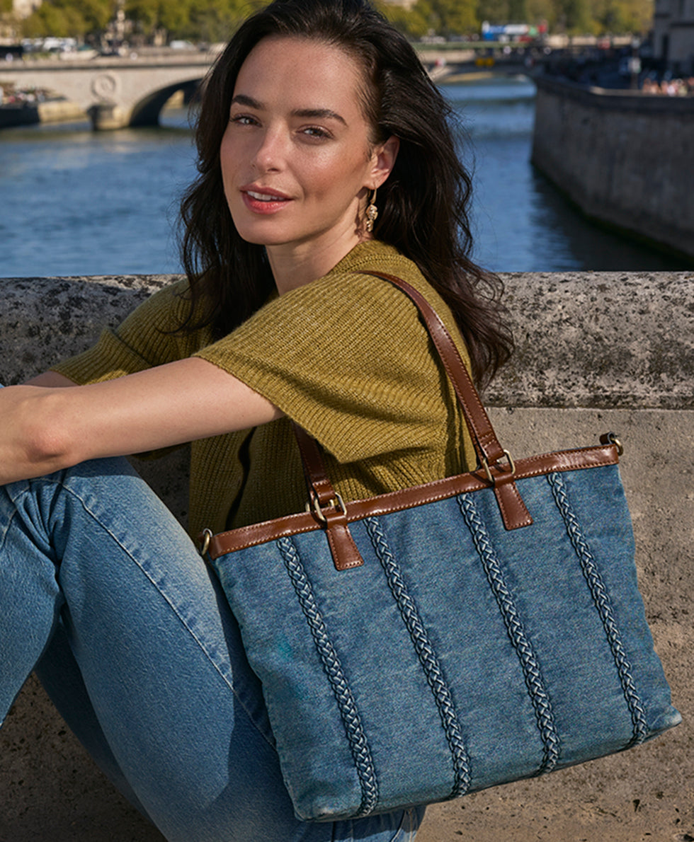 Nadine Tote Satchel - Denim Stonewashed