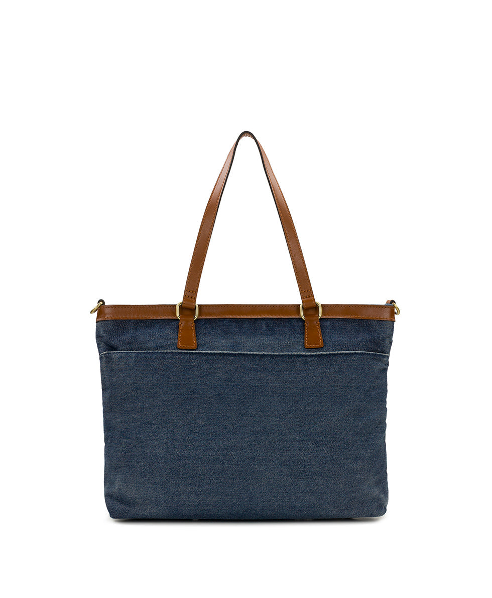 Nadine Tote Satchel - Denim Stonewashed