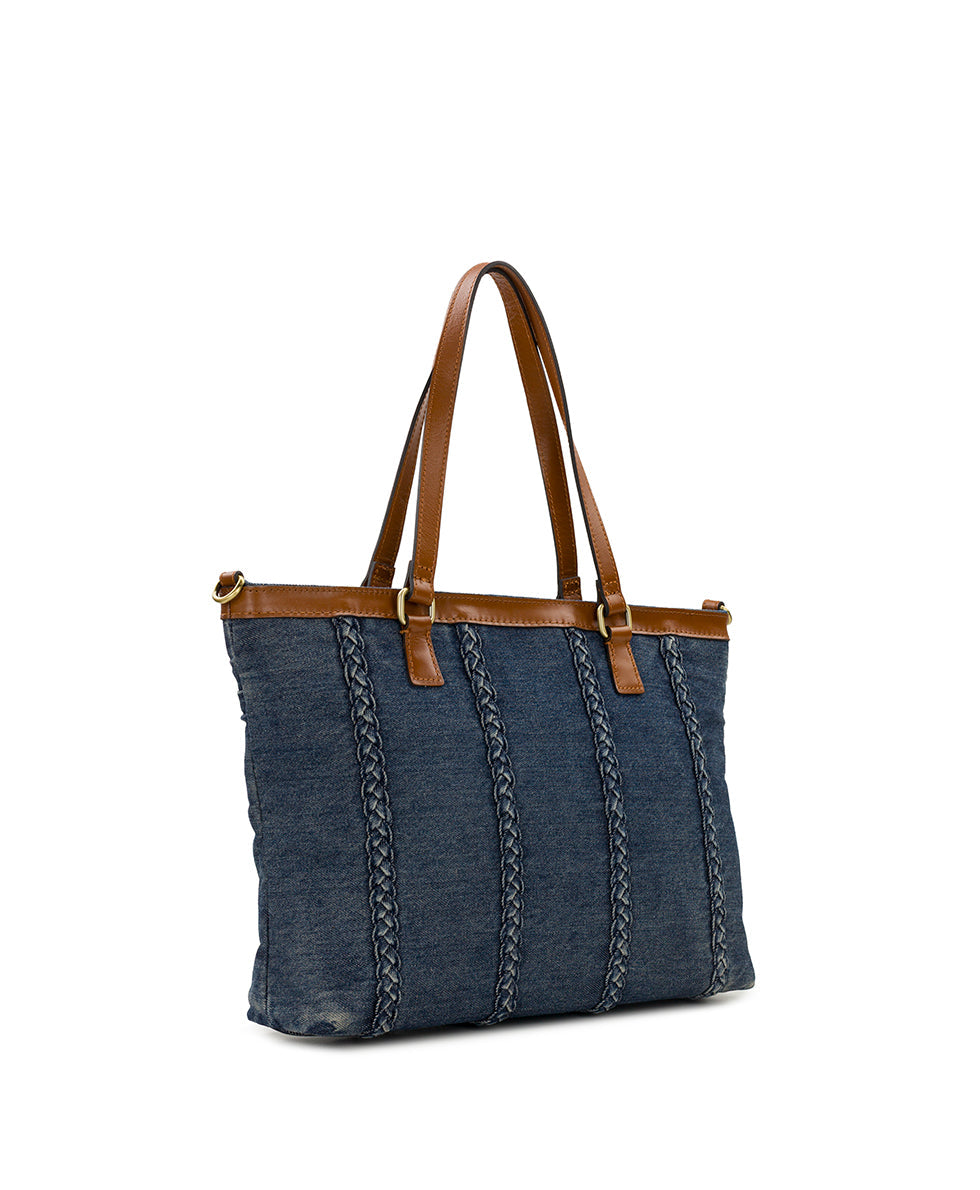 Nadine Tote Satchel - Denim Stonewashed