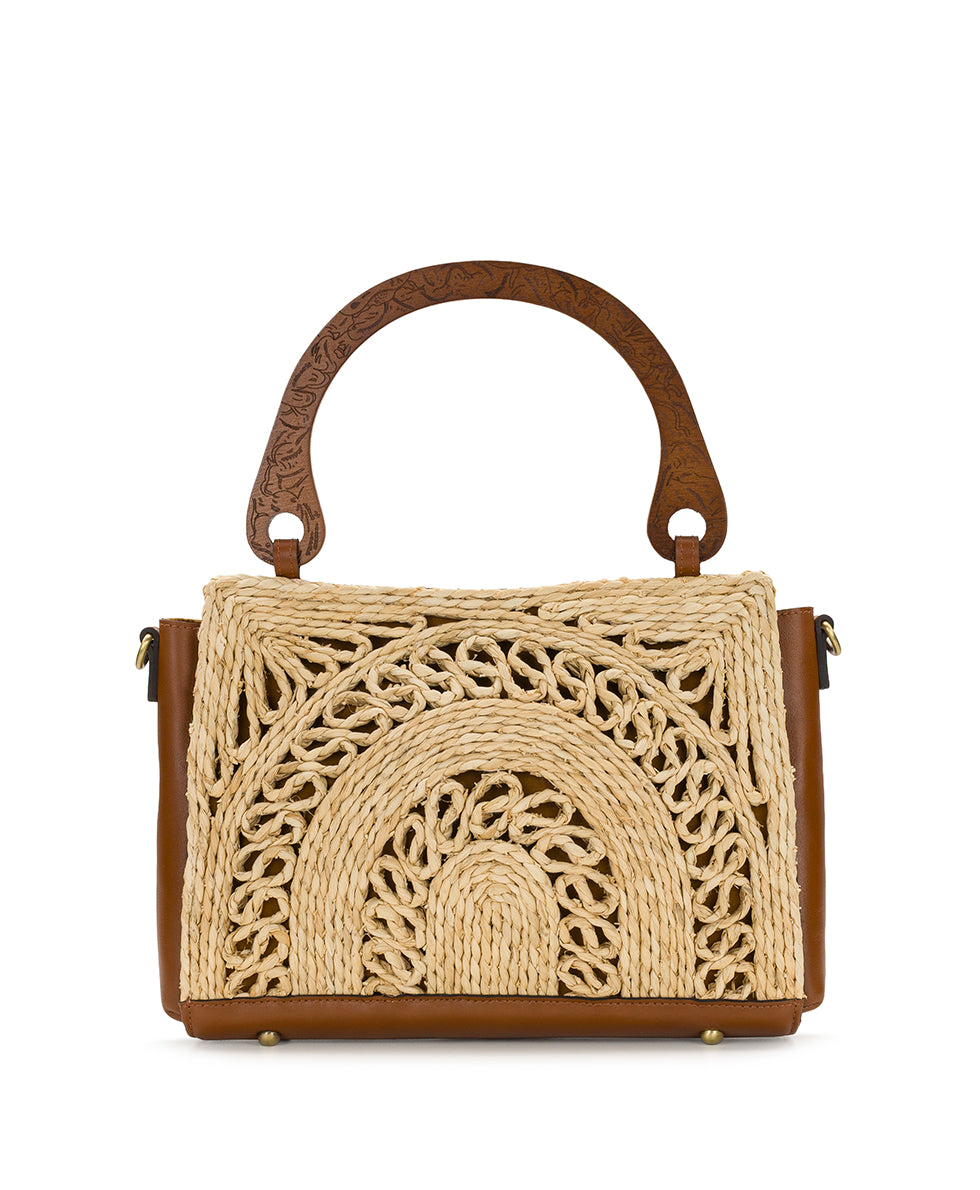 Estelle Straw Tote with Scarf - Specialty Woven