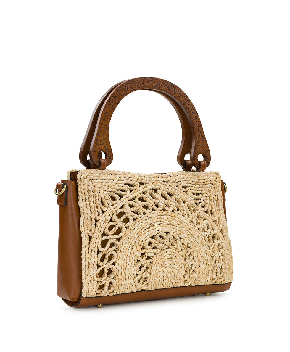 Estelle Straw Tote with Scarf - Specialty Woven