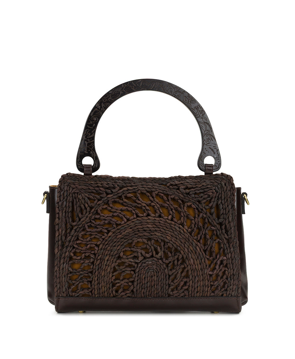 Estelle Straw Tote with Scarf - Specialty Woven