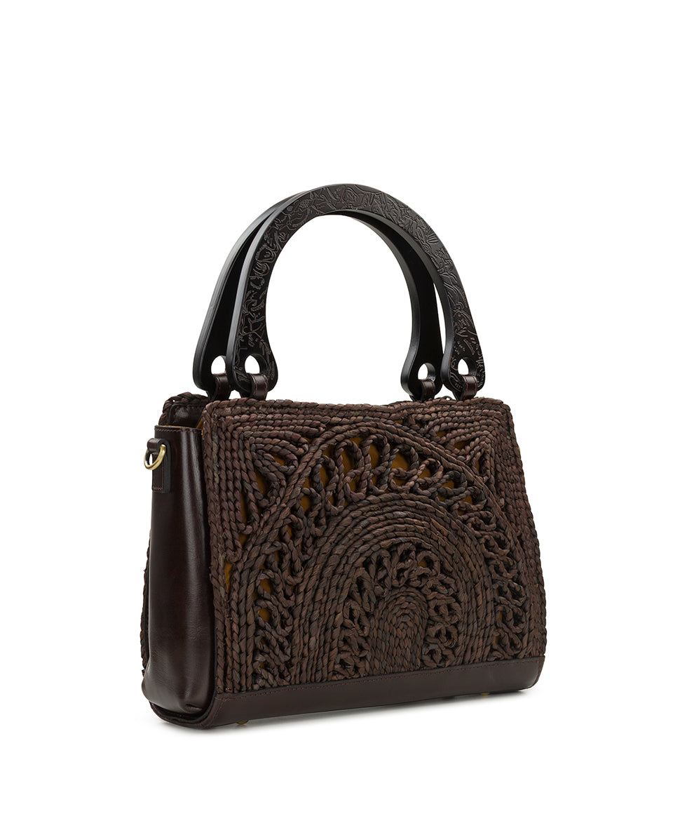 Estelle Straw Tote with Scarf - Specialty Woven