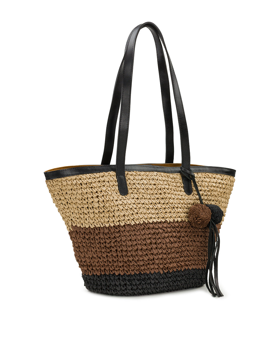 Marconia Tote with Pom Pom Tassel - Specialty Woven