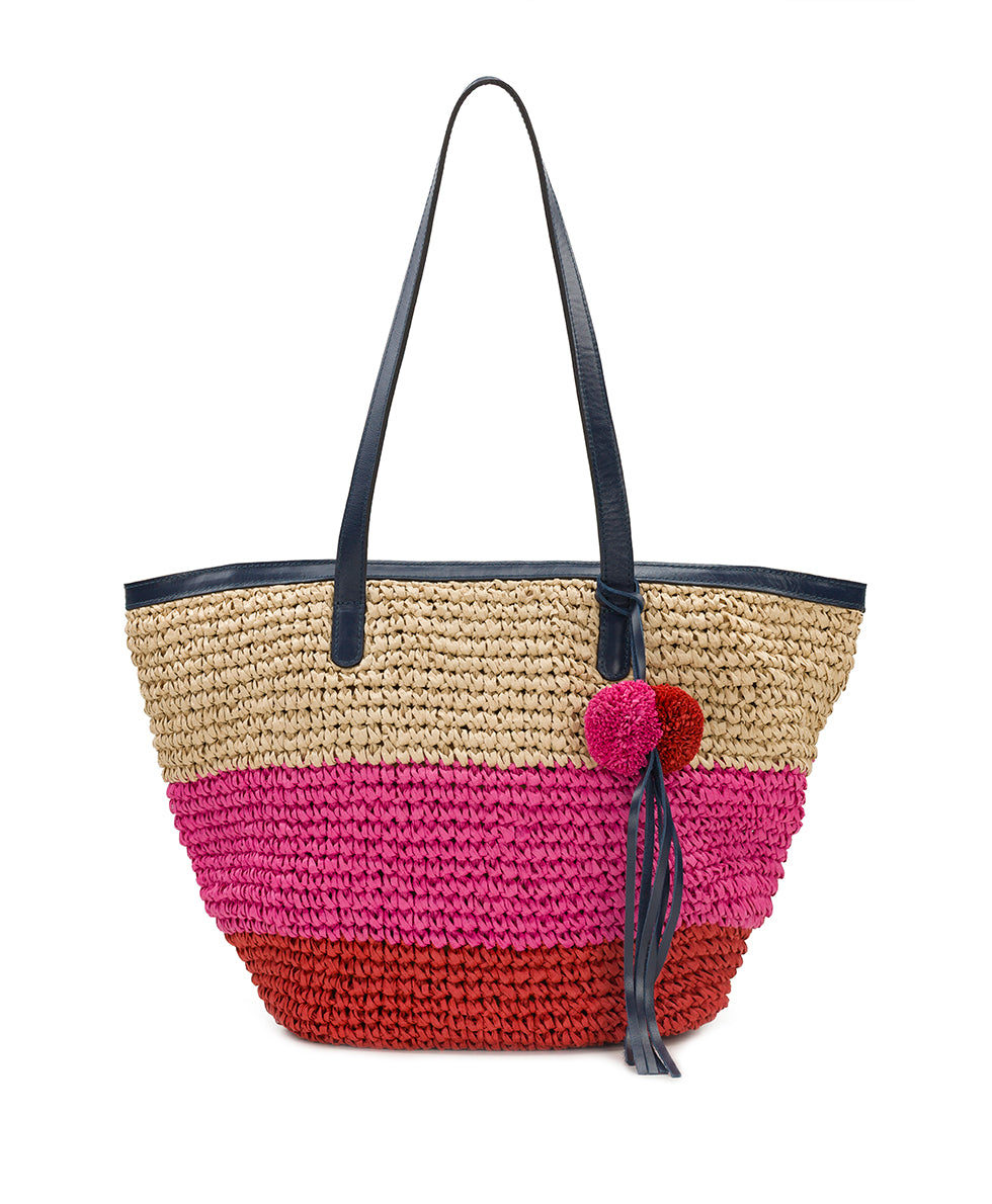 Marconia Tote with Pom Pom Tassel - Specialty Woven