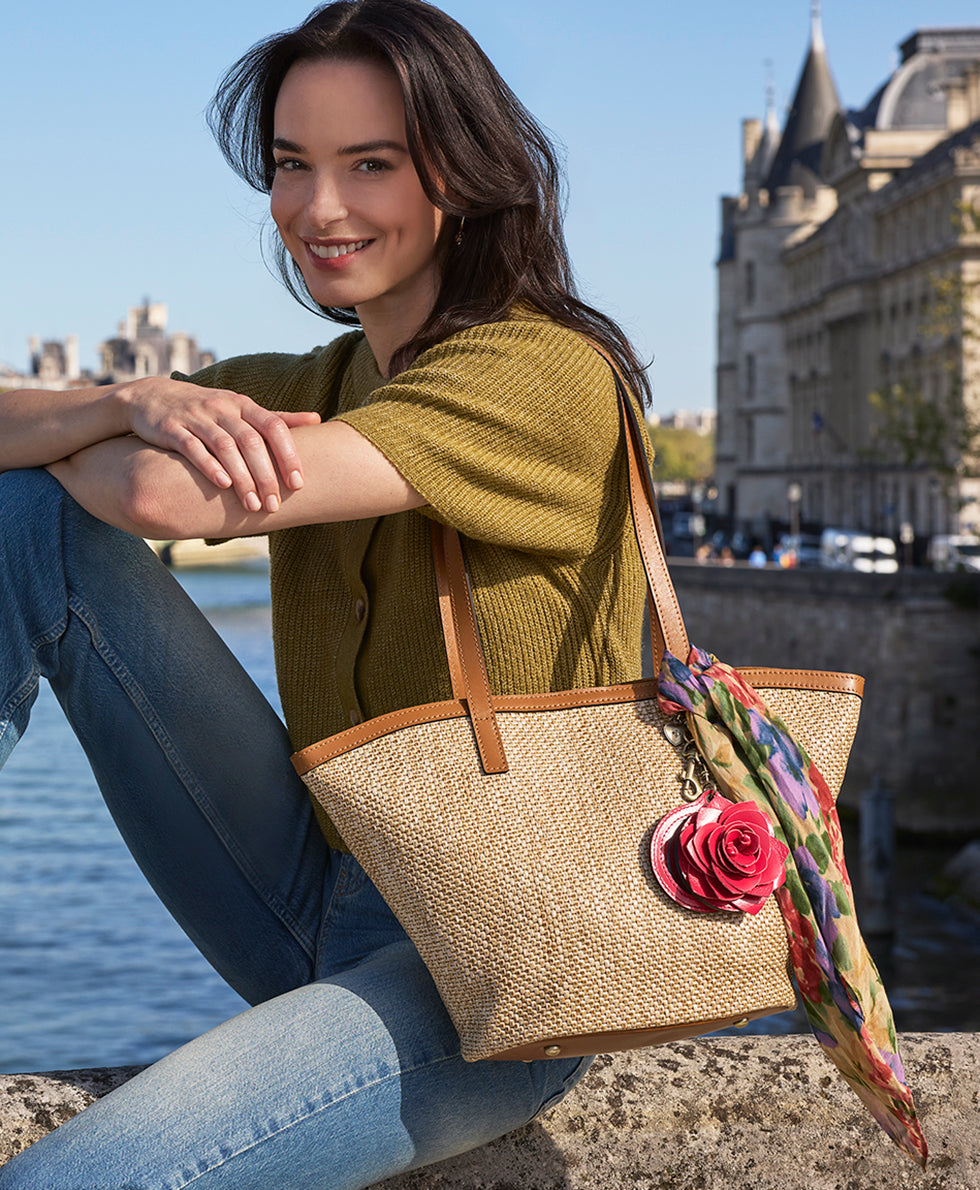 Marconia Tote with Scarf - Burnished Woven