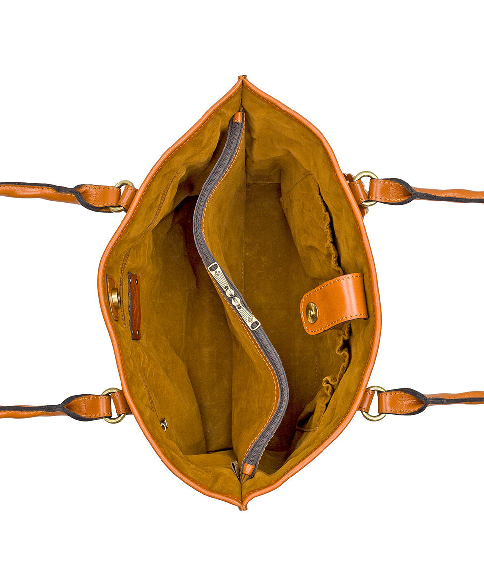 Adeline Tote - Burnished Cutout Tooled