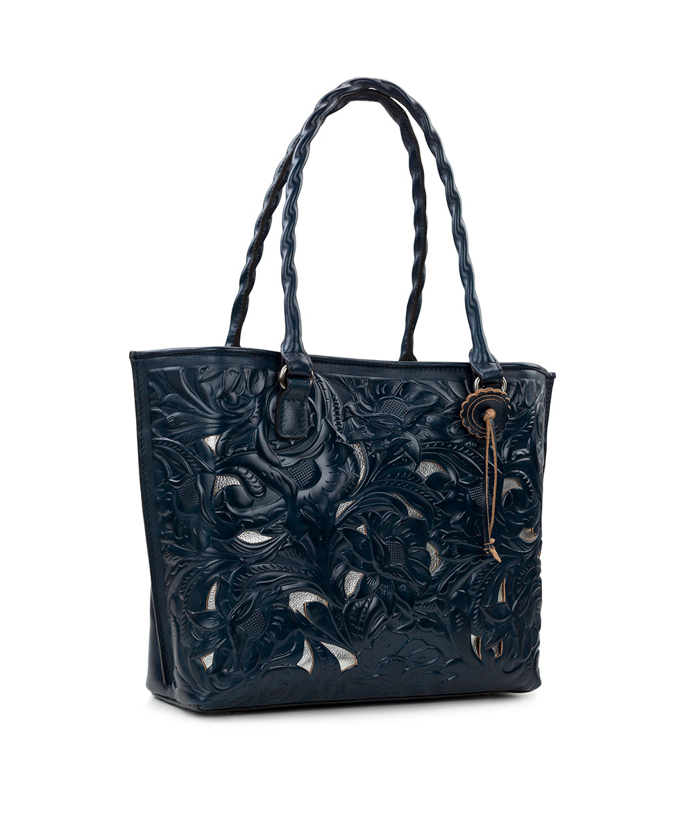 Adeline Tote - Burnished Cutout Tooled