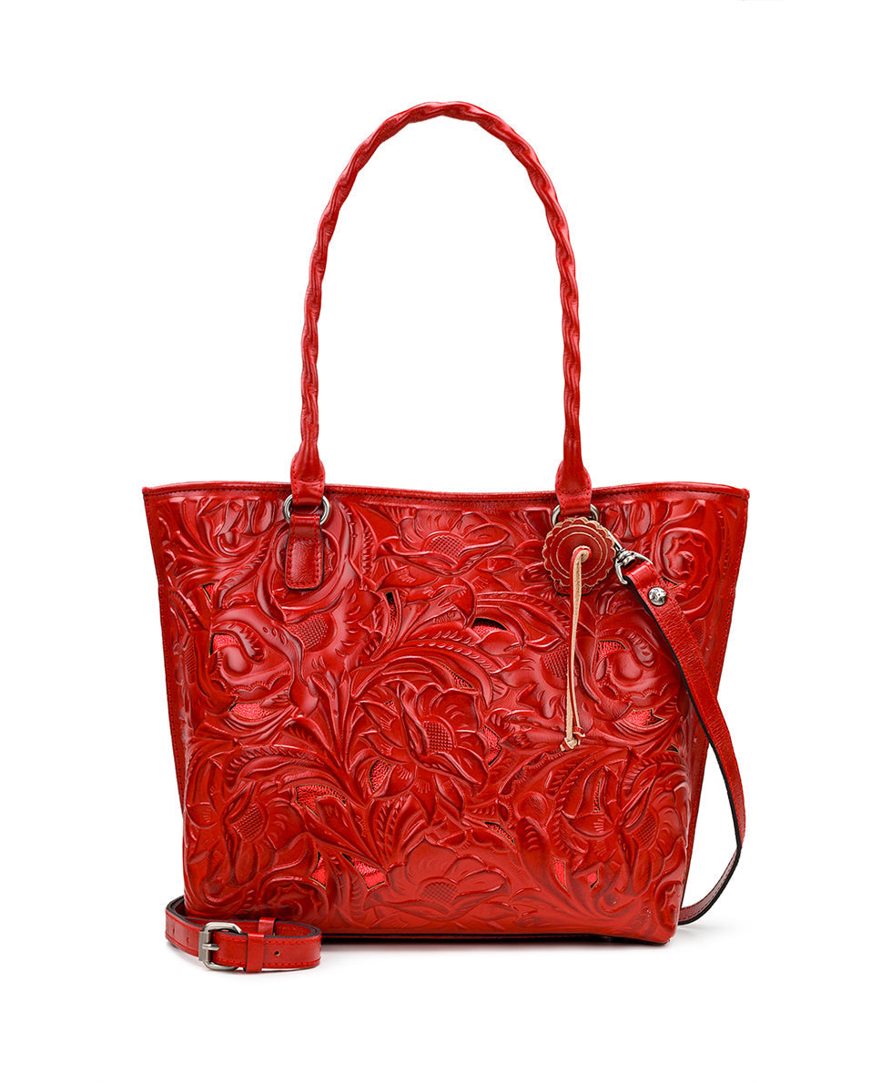 Adeline Tote - Burnished Cutout Tooled