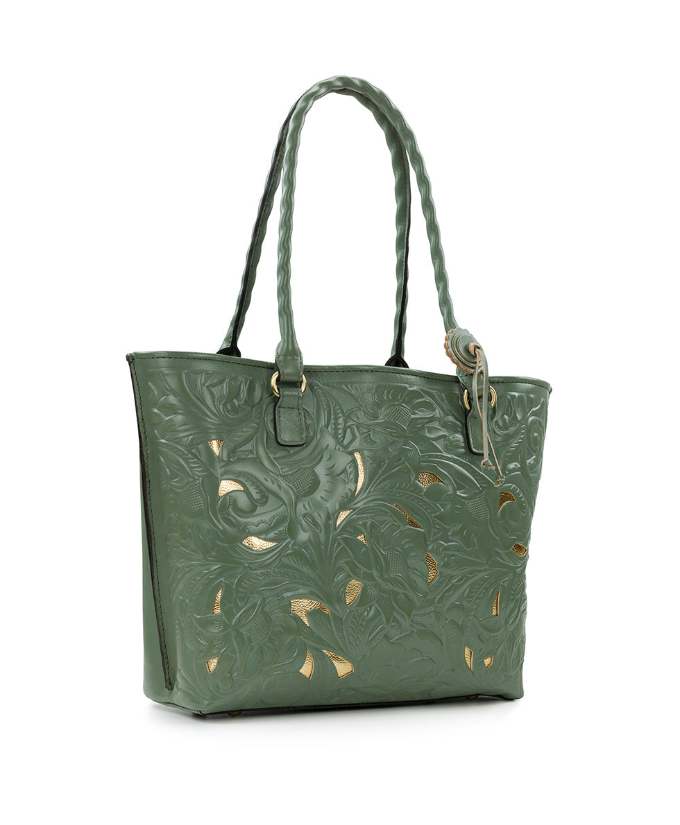 Adeline Tote - Burnished Cutout Tooled