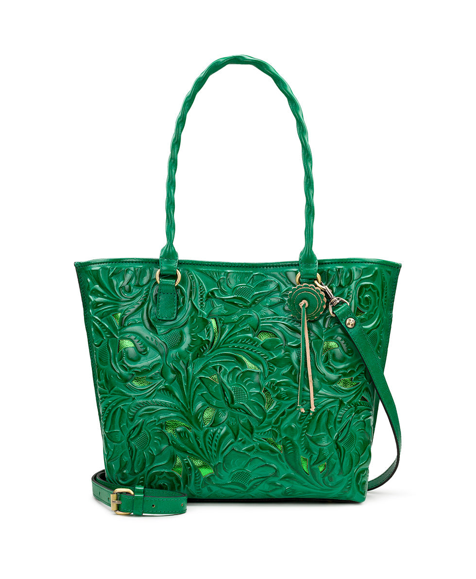 Adeline Tote - Burnished Cutout Tooled