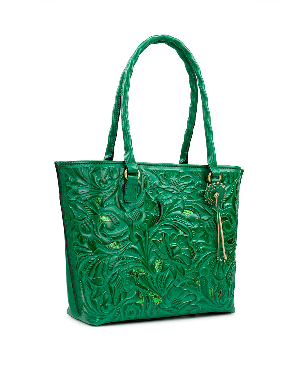 Adeline Tote - Burnished Cutout Tooled