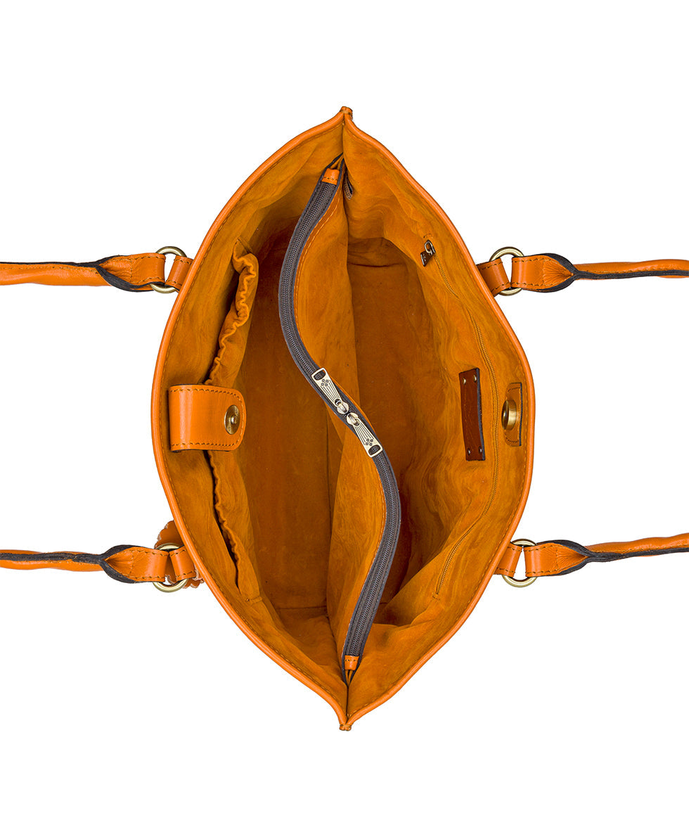 Adeline Tote - Burnished Cutout Tooled