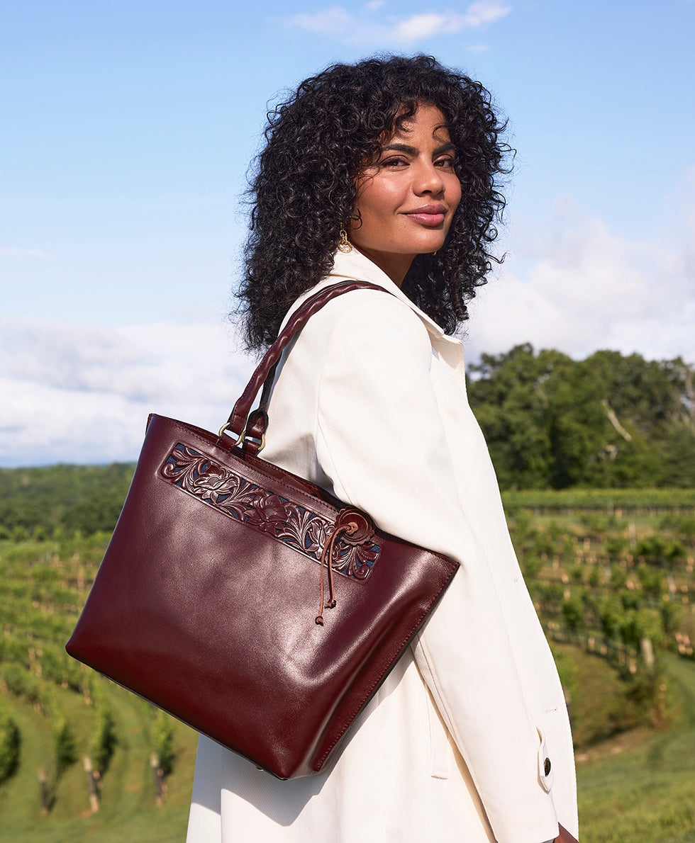 Adeline Tote - Cavo Border Tooled