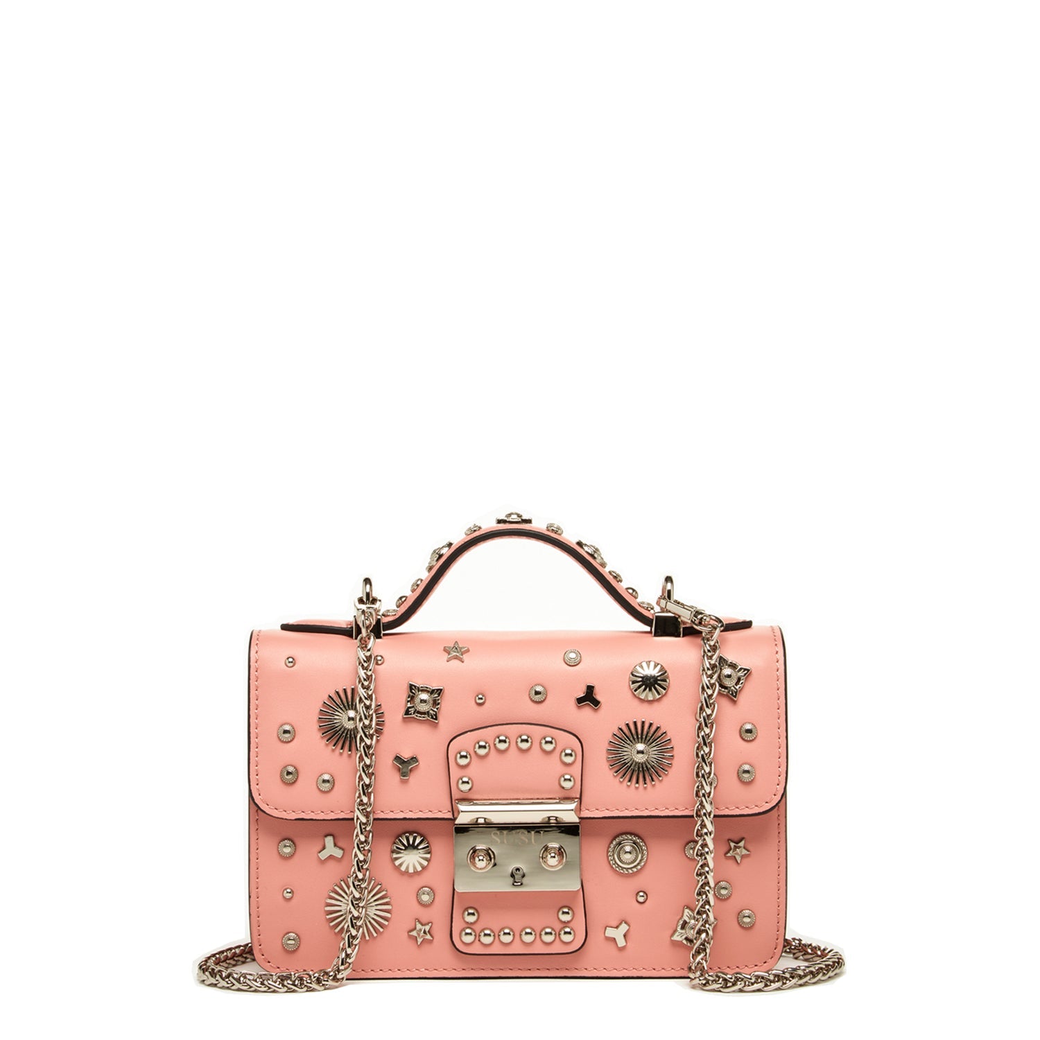 Pink Purse Small Leather Crossbody Bag Women's Handbag