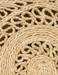 Estelle Straw Tote with Scarf - Specialty Woven