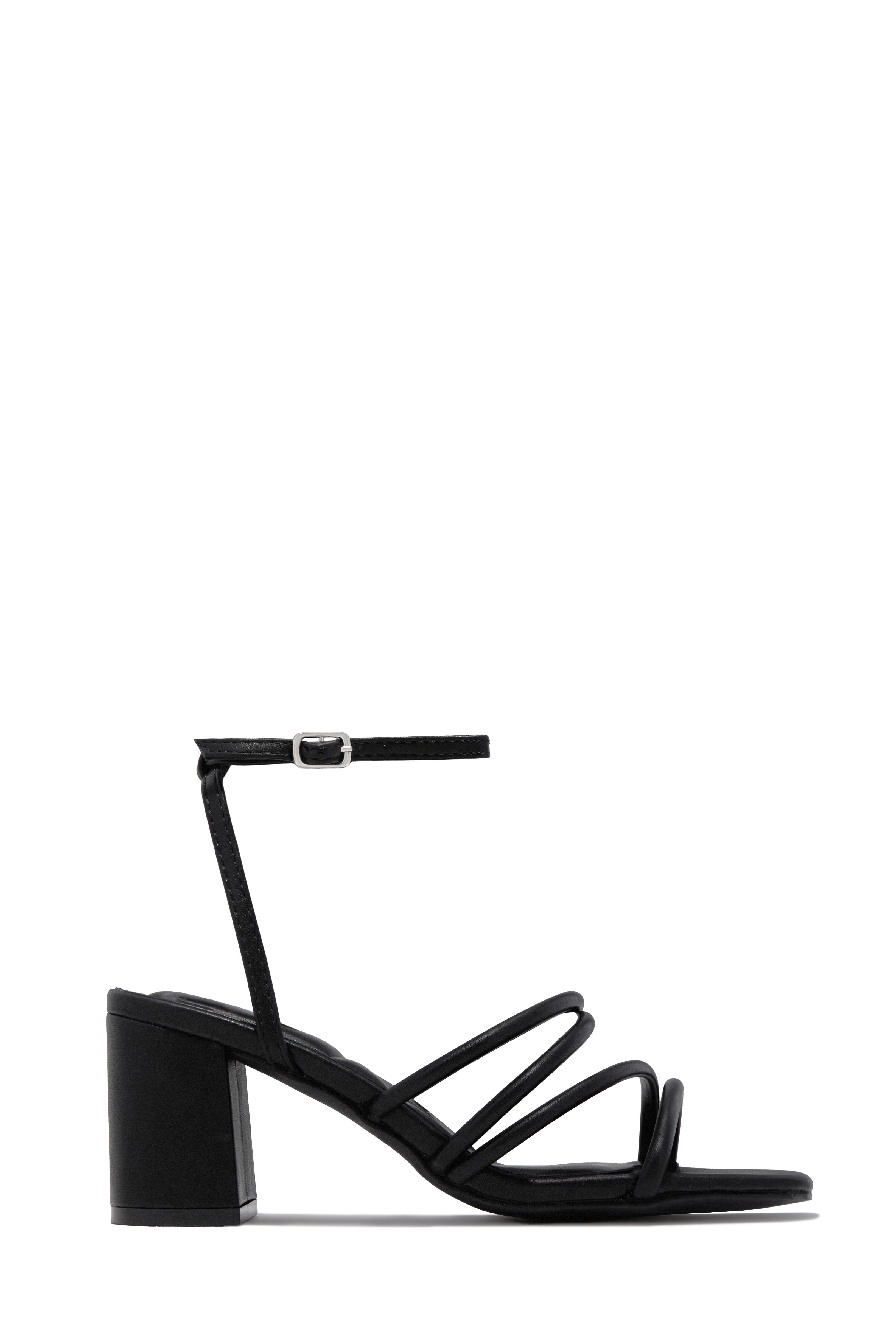 Jazmin Block Mid Heels - Black