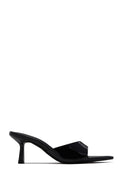 Kristie Mid Heel Mules - Black