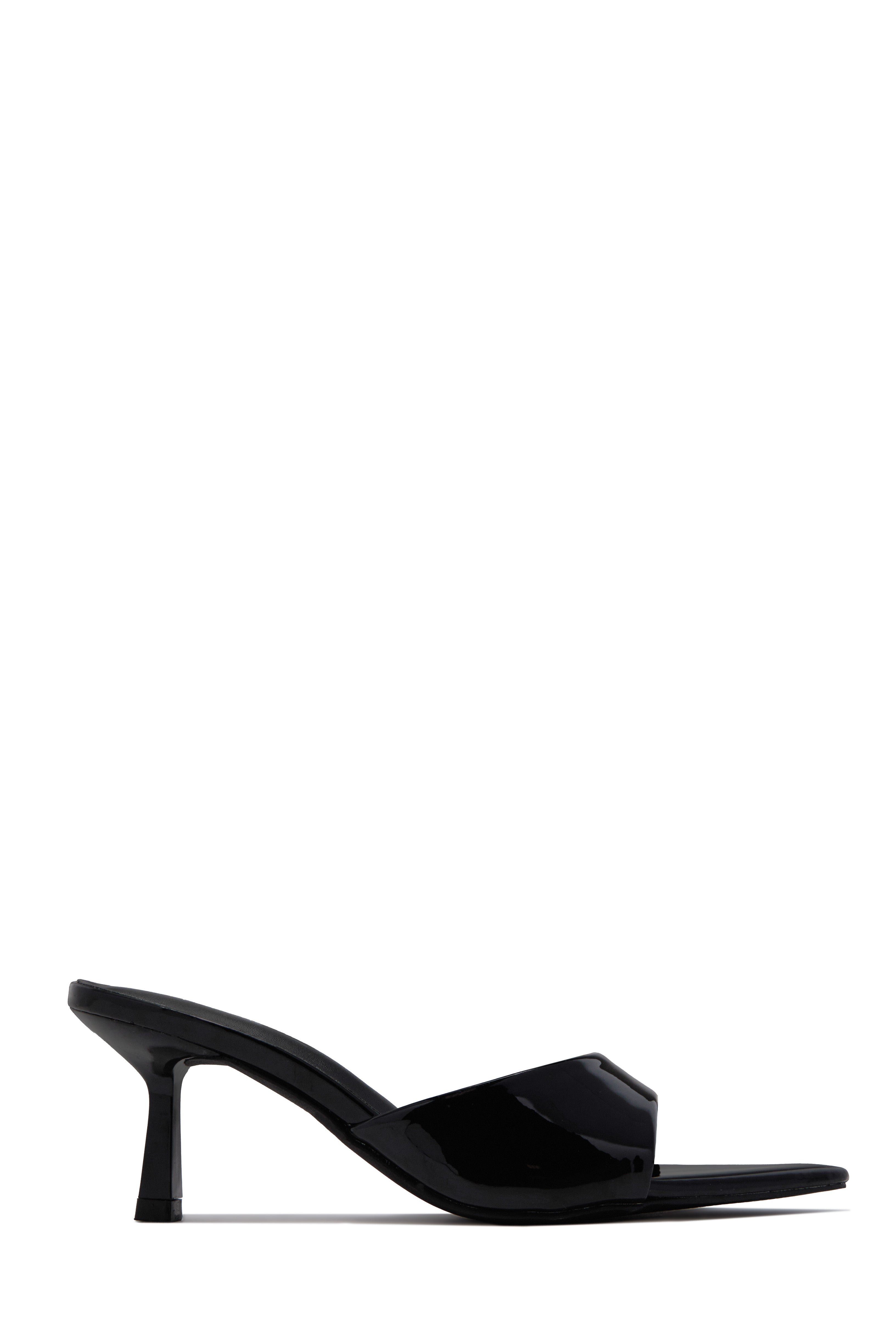 Kristie Mid Heel Mules - Black