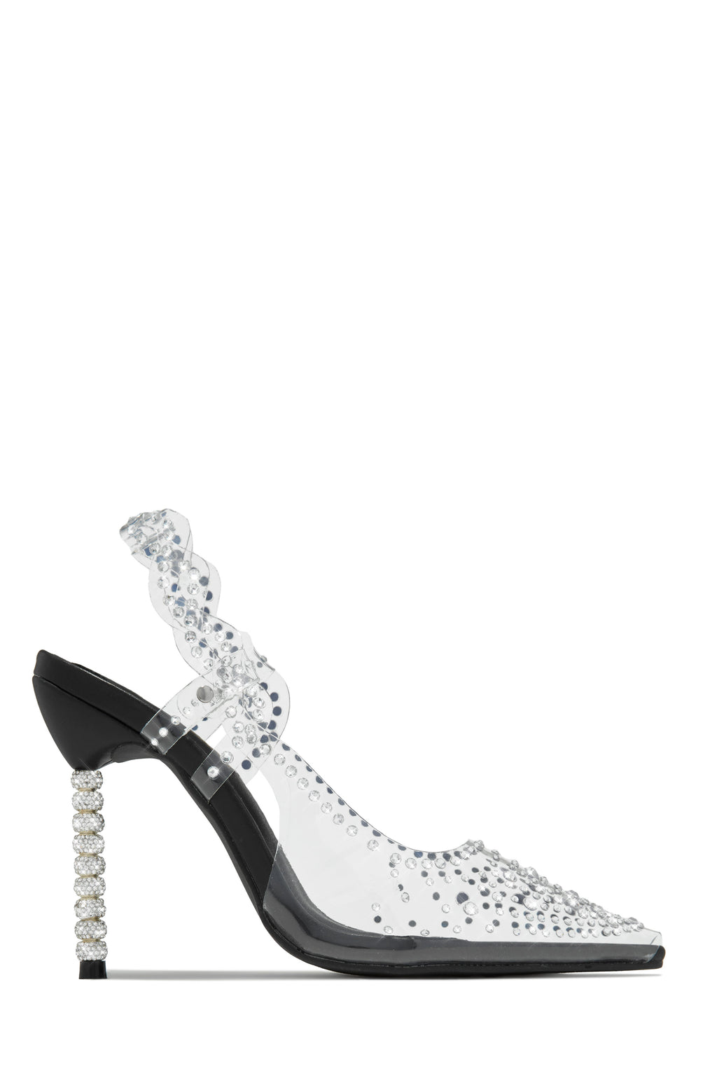 Gianella Embellished Slingback Pump Heels - Black