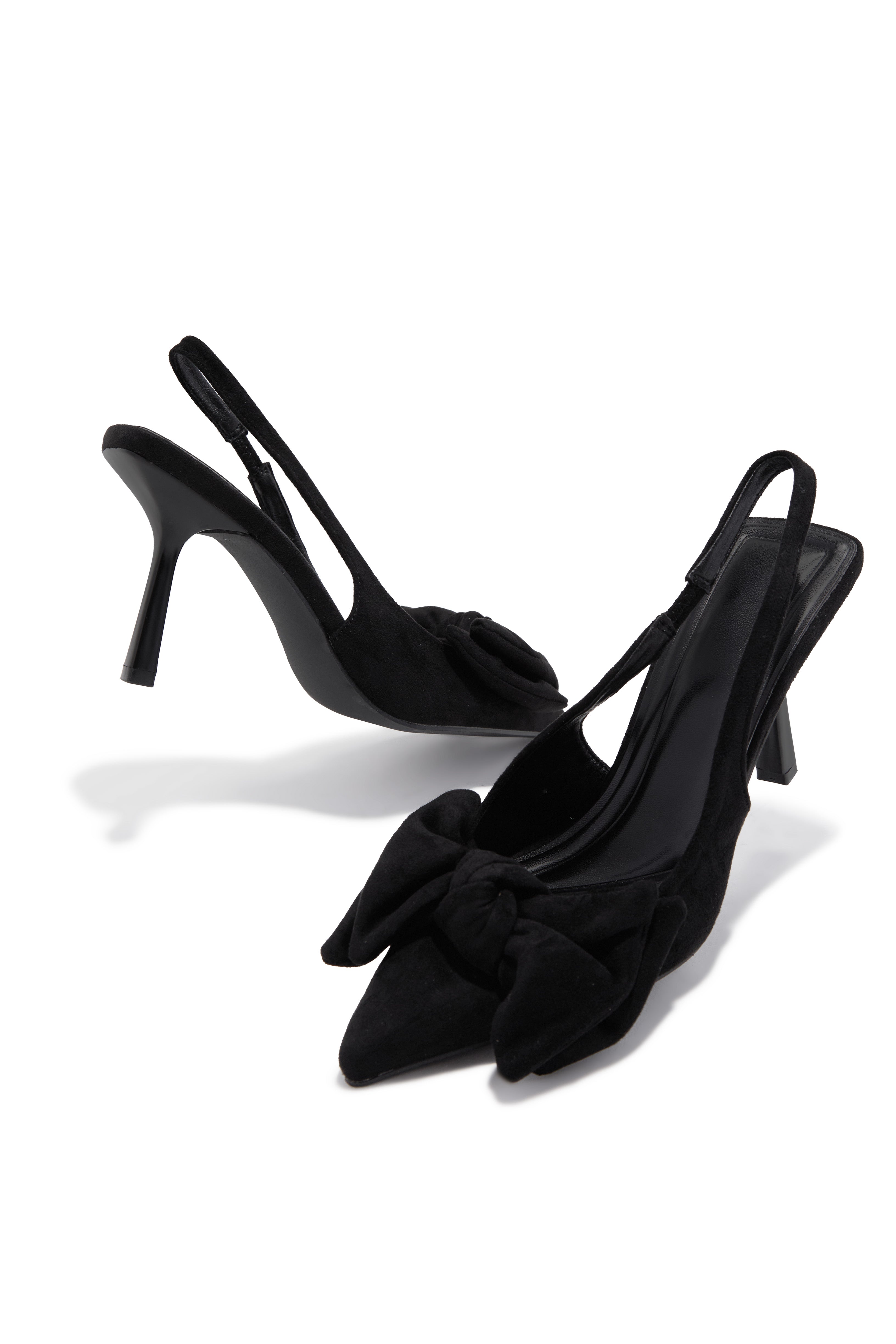 Kirstie Bow Slingback Pumps - Black