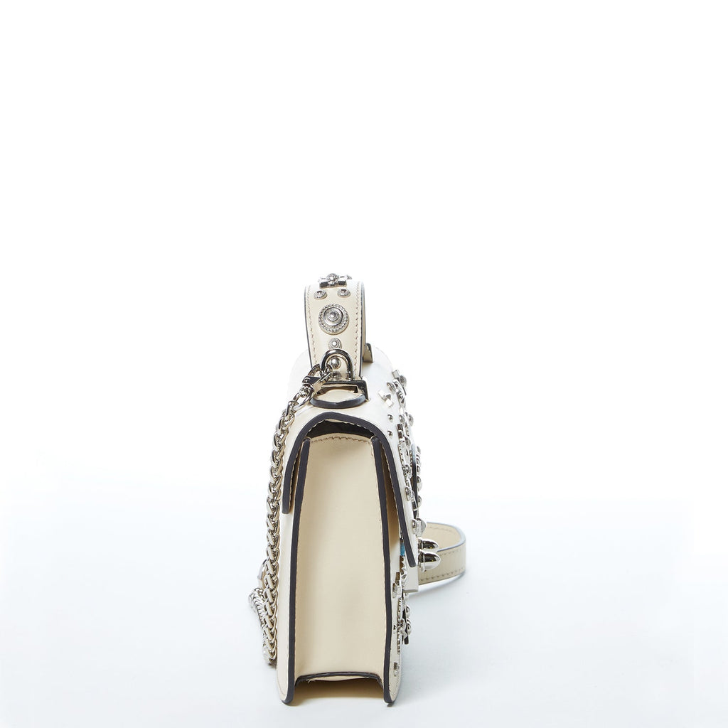 Small Leather Crossbody Bag Studded Purse