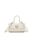 Cream Leather Cylinder Bag