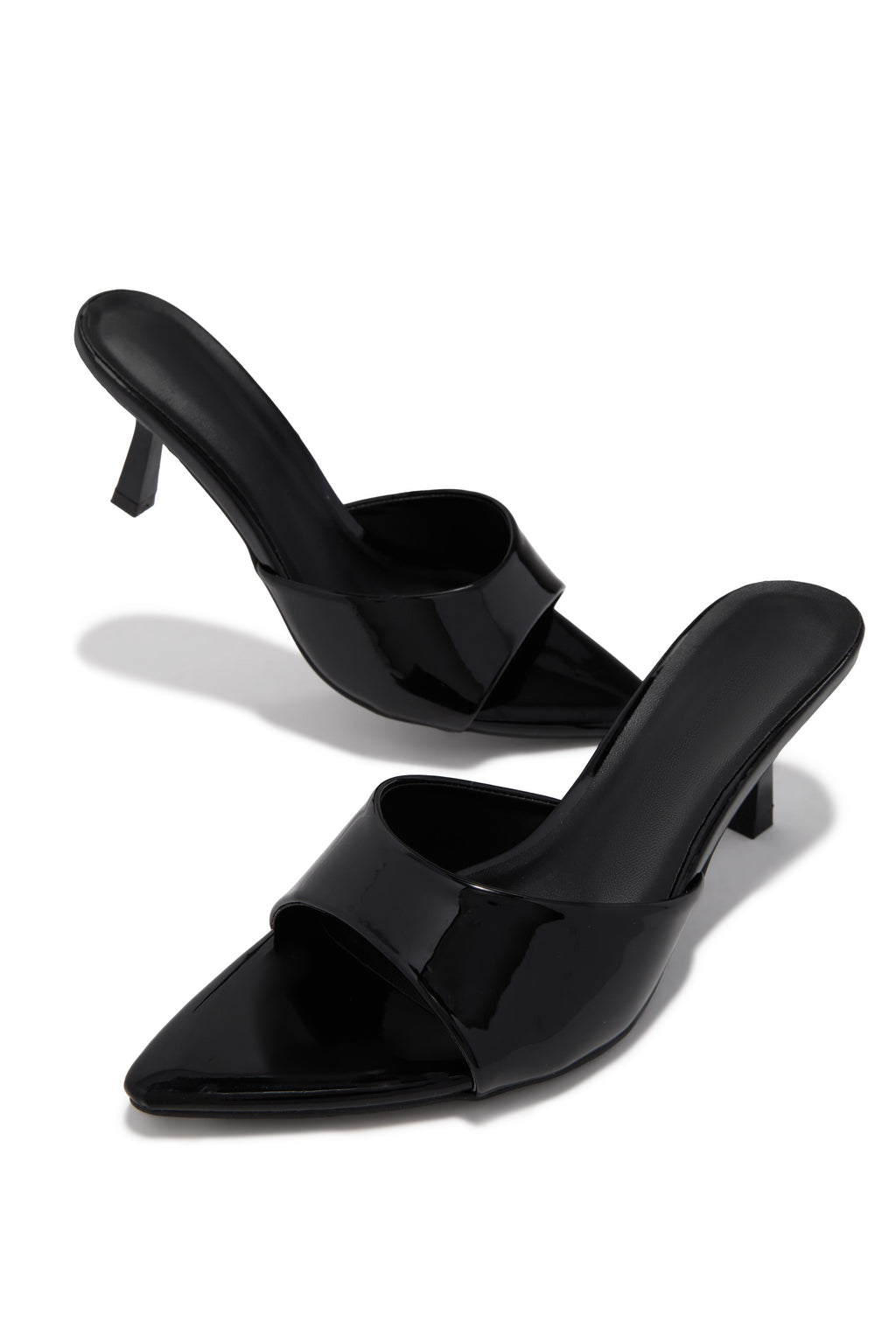 Kristie Mid Heel Mules - Black