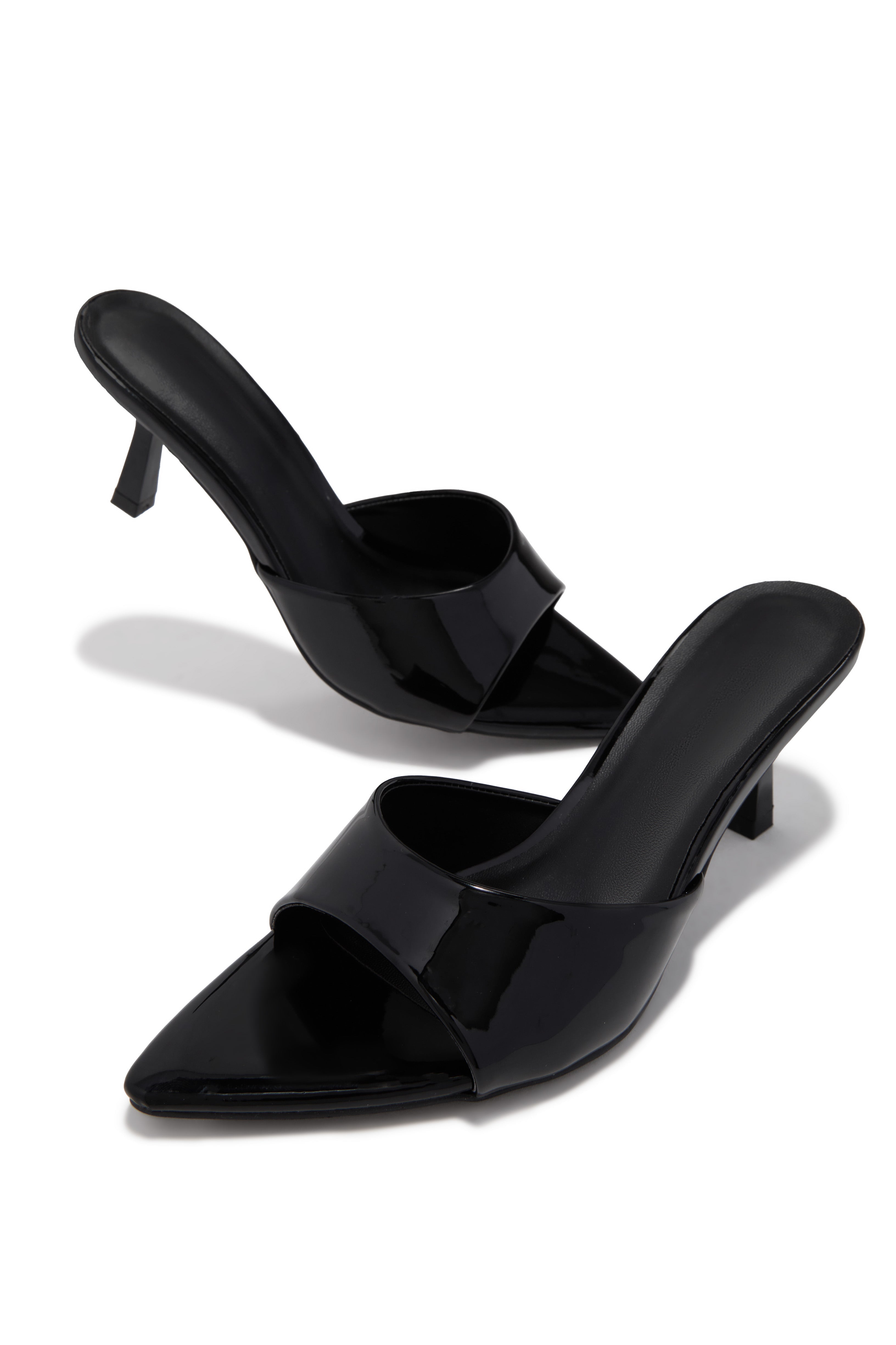 Kristie Mid Heel Mules - Black