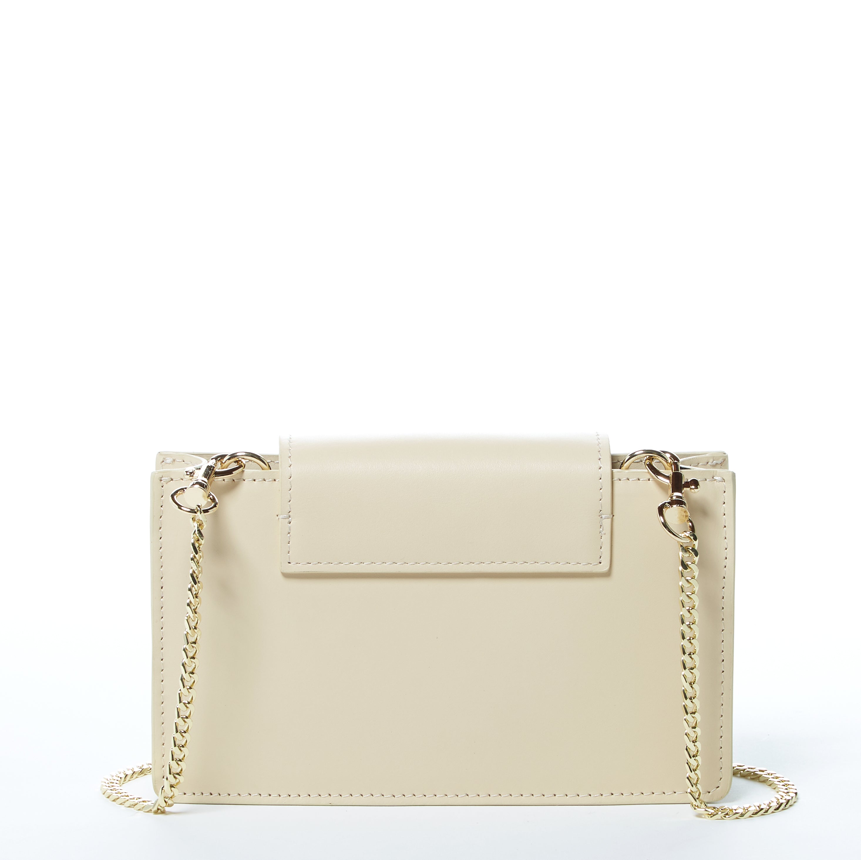 Off White Bag Mini Crossbody Purse Cream Leather Wristlet Women's Handbag