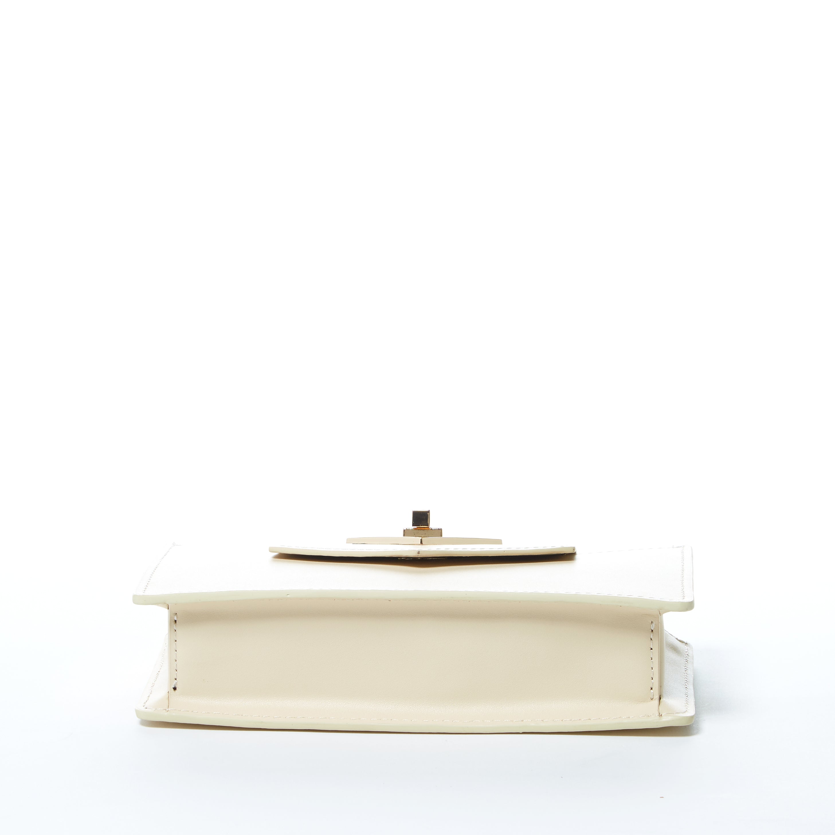 Off White Bag Mini Crossbody Purse Cream Leather Wristlet Women's Handbag