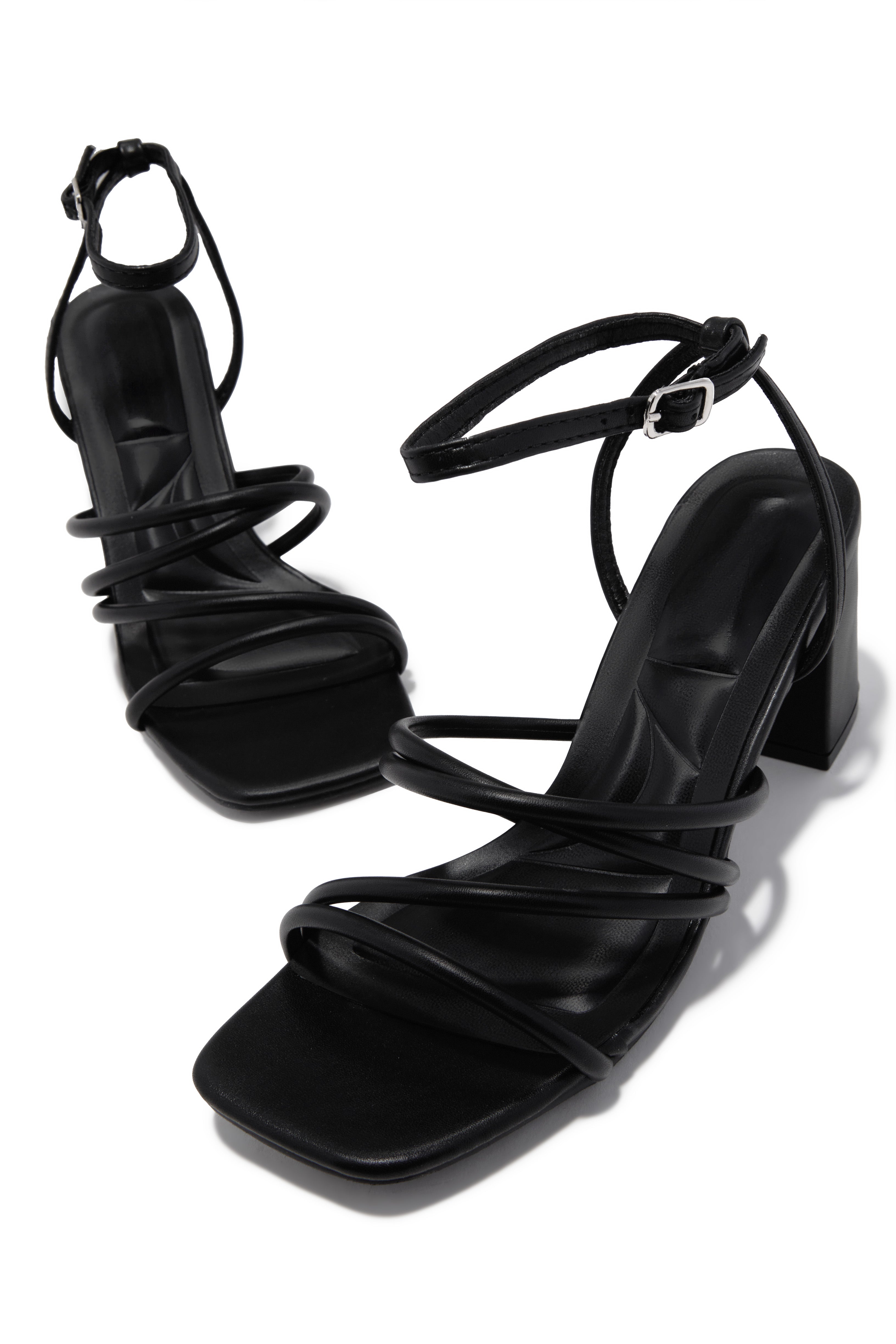 Jazmin Block Mid Heels - Black