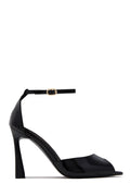 Monika Mary Jane Strap Heels - Black