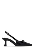 Amaya Slingback Mid Heel Pumps - Black