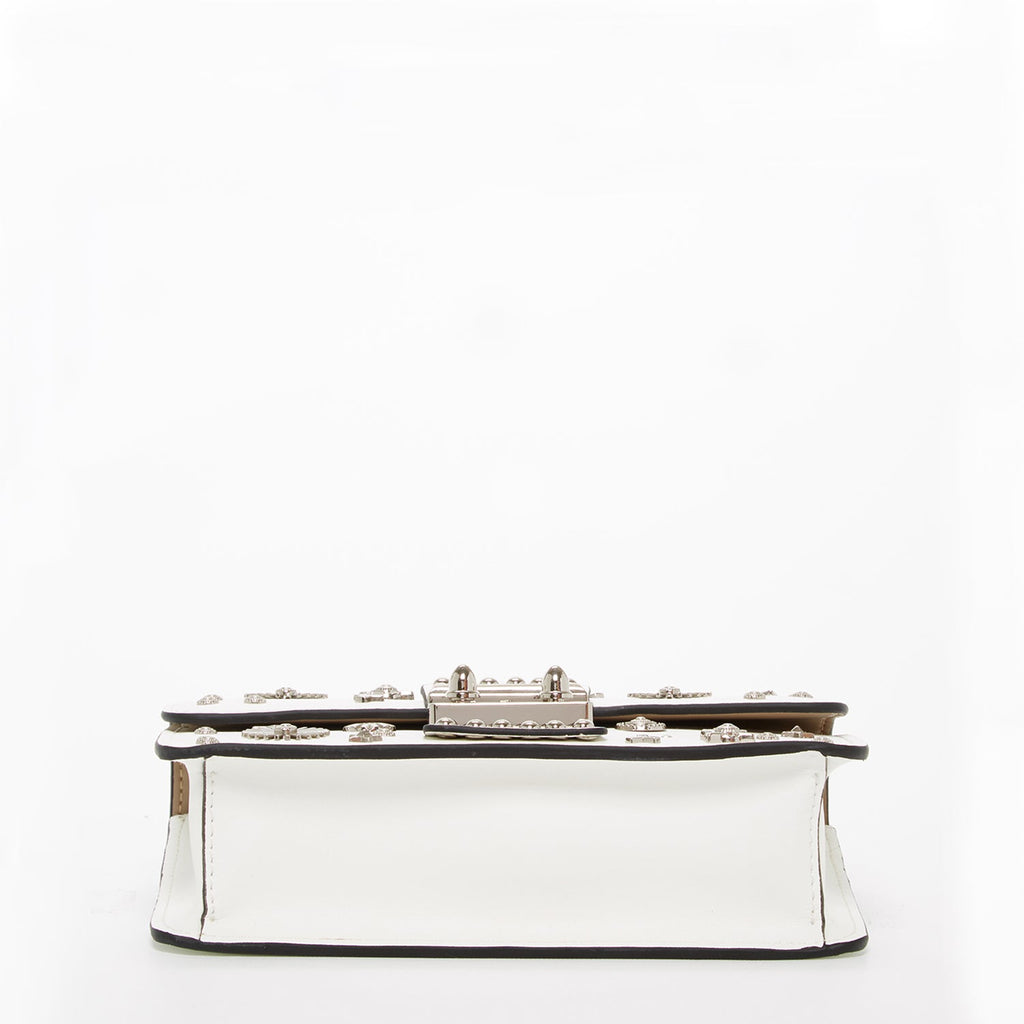 White Purse Small Leather Crossbody Bag